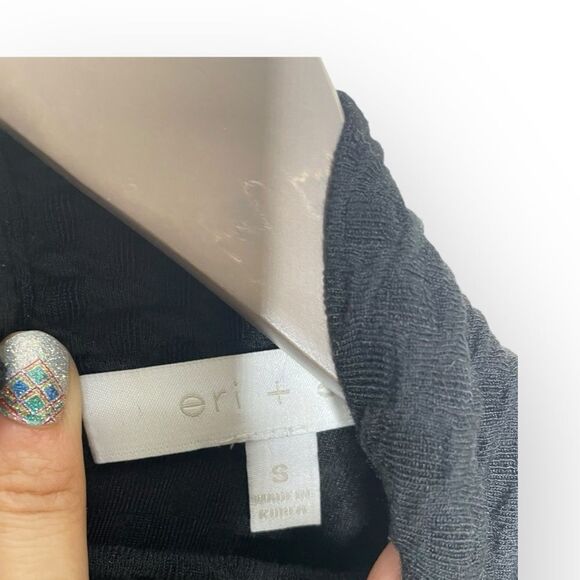 Anthropologie Eri + Ali Overture Black Button Back Tank Top Blouse Small - Picture 7 of 7